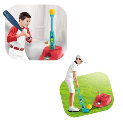 China Kids Outdoor Friendly Exercise Plastic Sports Game Set High Quality Plastic Set Baseball Game Kid Outdoor Game Outdoor Baseball 2in1 Toy for sale