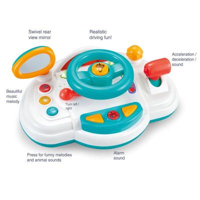 China Material Manufacturer Friendly Electronic Driving Play Toy Kids Toy Juguetes Nios Babies Musical Plastic Steering Wheel Toy for sale