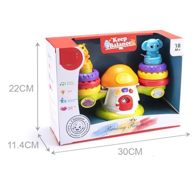 China Kid Friendly Material Manufacturer Keep Balance Educational Musical Machine Folding Circle Plastic Toy for sale