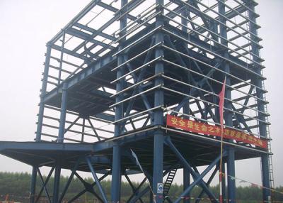 China Q235B / Q345B Grade Prefab Steel Buildings , Metal Building Structures Light Grey for sale