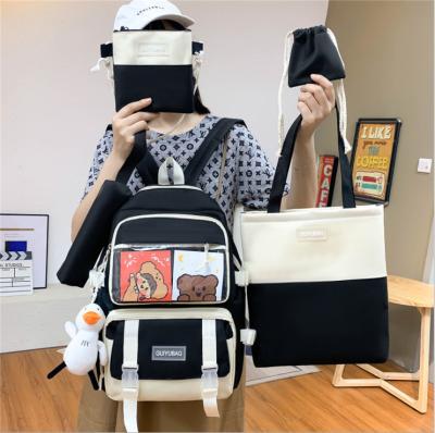 China Waterproof schoolbag multi-piece set Korean girls primary school students backpack new campus high school high school students small for sale