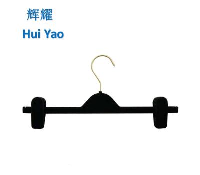 China High Quality Velvet Clothing Hanger Pants Hanger With Clips Cut Hanger for sale