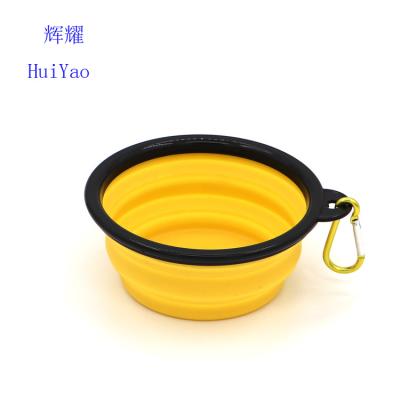 China Viable 350ML Volume Food Grade Travel Dog Bowl Collapsible Dog Bowl With Customize Logo Collapsible Pet Bowl for sale