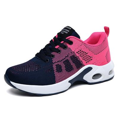 China New Fashion Trend Breathable Flight Woven Casual High Quality Sneakers Light Weight And Comfortable Women Height Increasing Shoes for sale