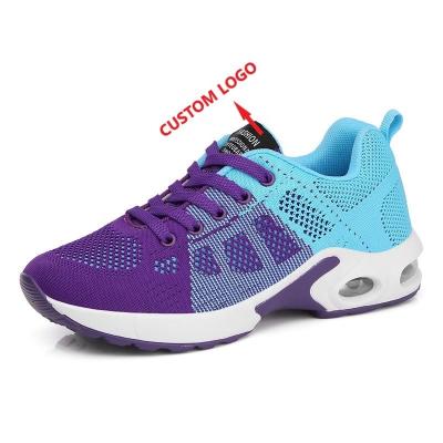 China Fashion Trend New CUSTOM LOGO Woven Sneakers Light Weight Casual High-Quality Breathable Flying And Comfortable Women Height Increasing Shoes for sale