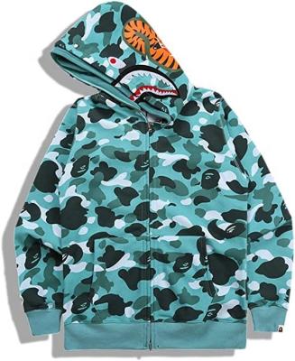 China Anti-wrinkle Shark Head 3D Digital Printing Hoodi Multiple Color Store Online Hot Sale Superdry Hoodie Printed OEM Custom Men's Hoodies for sale