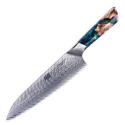 China FINDKING SUSTAINABLE NEW! Fine Resin Handle Nebula Series Gifts Wooden Knives 8 Inches Damascus Steel Professional Kitchen Chef Knife for sale