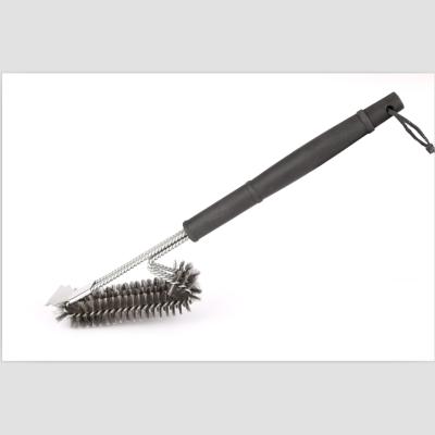 China Easily Cleaned Findking Stainless Steel Bristle Grill Brush With Scraper 18