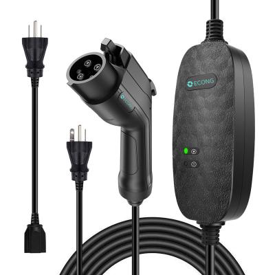 China / Econg Customized Home Use Waterproof Type 1 Level 2 16A  3.5KW  Fast Electric Car Portable EV Charger for sale