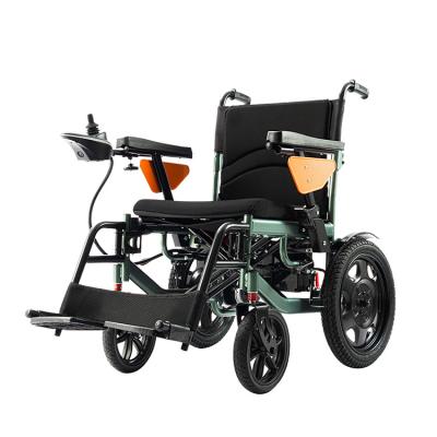 China High quality carbon steel automatic folding electric wheelchair for paralyzed for sale