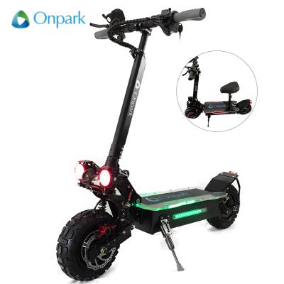 China Cheapest seated fast speed unisex 3200w 60v 20ah 30ah 11 inch electric scooter with lights for sale