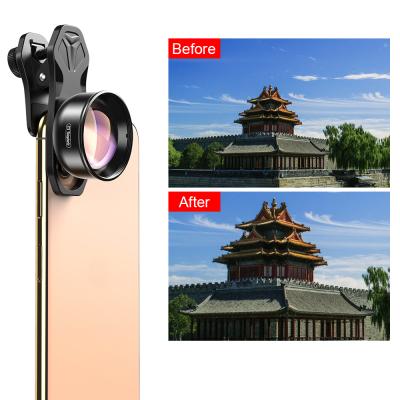 China Apexel 2X Mobile Phone Zoom Telescope Optical Glass + Aluminum Camera Lens For Smartphone for sale