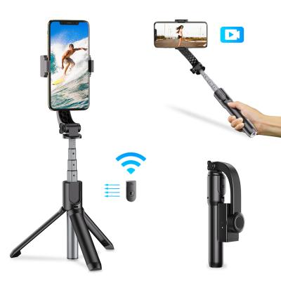 China Foldable& Portable Handheld 360 Gimbal Flexible Tripod 4 in 1 Single Axis Anti-shake Camera Phone Stabilizer Gimbal Selfie Stick for All Smartphone for sale