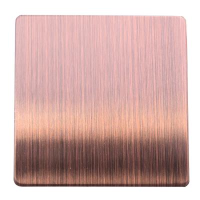 China Decoration Copper Clad Hairline Finish Color Stainless Steel Bronze Sheet for sale