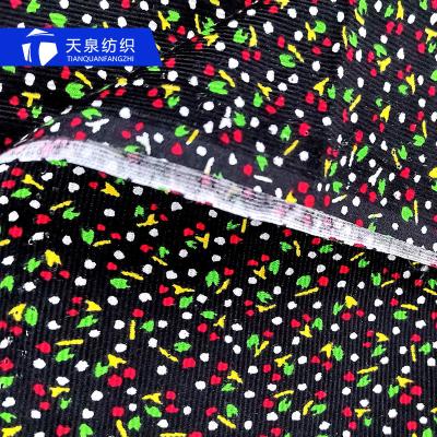 China Double Faced Print Corduroy New Style 21w Corduroy Wholesale Cotton Fabric for sale