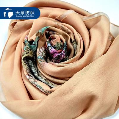 China Wholesale Anti-Static 100% Polyester Voile Printed Dress Scarf Super Soft Breathable Muslim Satin Fabric for sale