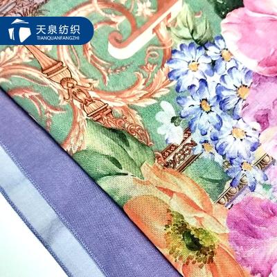 China New Antistatic 100% Polyester Voile Chiffon Soft Printed Breathable Lightweight Satin Scarf Fabric for sale