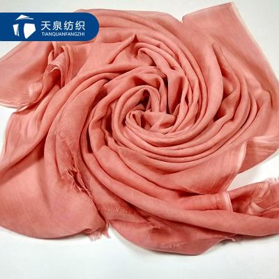 China Anti-static Wholesale Muslim Hijab Veil Maxi Dress Super Soft Chiffon Polyester Dyed Scarf Fabric for sale