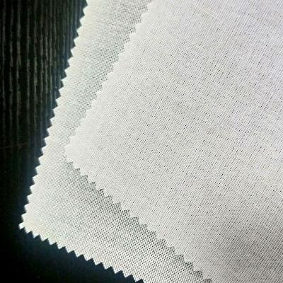 China High quality fusible neckline and cuffs feel hard resin fusible shirt interlining fabric for sale