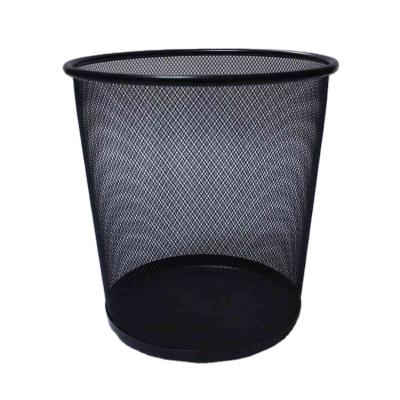 China Hot Sell Design Power Stored Iron and Wire Mesh Metal Custom Outdoor Trash Box Bin for sale