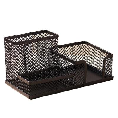 China Multifunctional Novelty Home School Mesh Wire Metal Desktop Accessories Fancy Supplies for sale