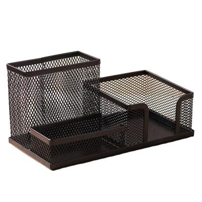 China Mesh Black Wire Paper File Storage Box Holders School Supplies Home Stationery for sale