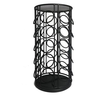 China Home Office Storage Coffee Capsule Holder Metal Grid Coffee Capsule Display Stand for sale