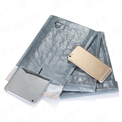 China Shock Resistance Custom Wraps Gray And White Protective Bubble Cushion Poly Bubble Big Mailer For Packaging for sale