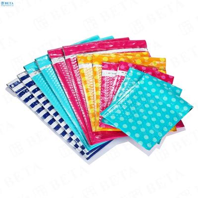 China Tamper-evident colorful printed poly bubble mailer custom printed poly mailer bag, bubble mailer with designs for logistic shipping for sale