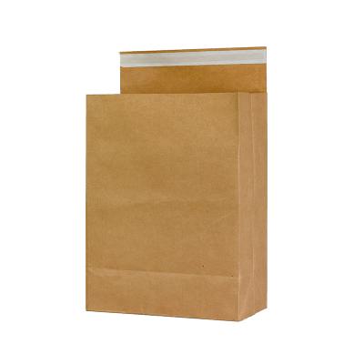 China Biodegradable paper bag with gusset on sides and bottom for sale