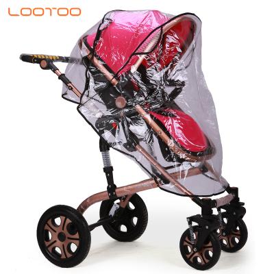 China Durable Environmental PVC Material Stroller Waterproof Rain Windproof Universal Cover For Baby Pram Stroller for sale