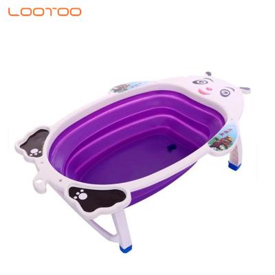 China Eco-freindly babh toys baby bathtub set other bath and toilet supplies band silicone and plastic baby bathtub for sale