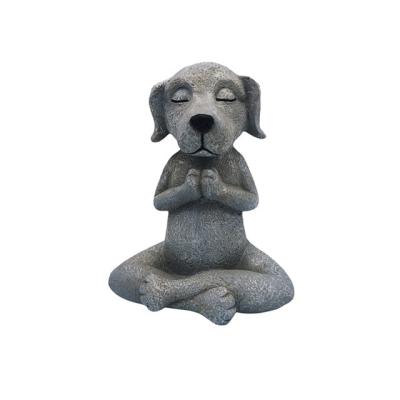 China Folk Art Props Gifts Resin Courtyard Porch Family Terrace Open Sculpture Dog Statue Outdoor Decoration for sale