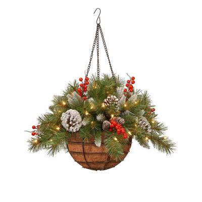 China Artware Artificial Plant, Porch Outdoor Christmas Garden Flower Festival Decoration Home Party Atmosphere Hanging Basket for sale