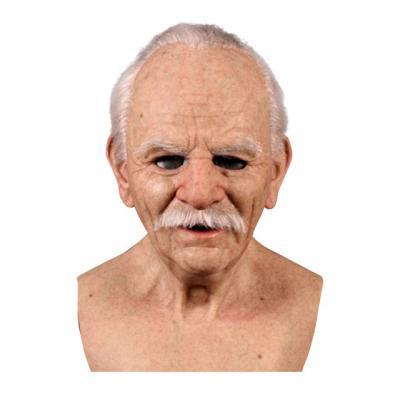 China Halloween Haunted Chamber Cosplay Eco-friendly Unisex Party Spoof Creepy Horror Adults Latex Creepy Old Man Mask for sale