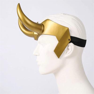 China PVC Halloween Marvel Superhero Cosplay Prop, Adults Teens Movie Thor 3 Ragnarok PVC Loki Helmet for sale