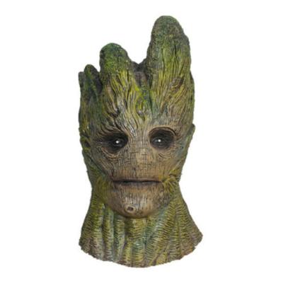 China Latex Cosplay Costume Halloween Masquerade Party Treeman Face Latex Groot Head Mask Full Movie Realistic Role for sale