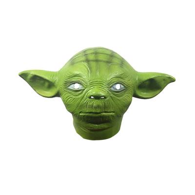 China Eco-Friendly Movie Themed Headgear Funny Halloween Masks, Unisex Adults Classic Costume Star Master Yoda Mask for sale