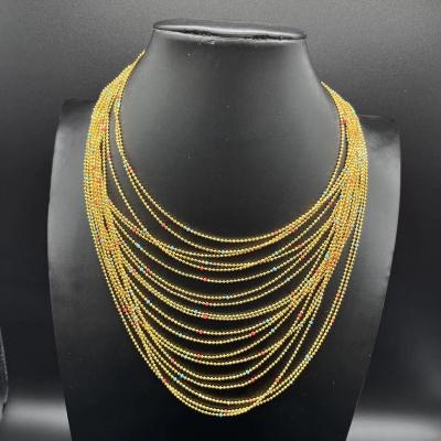 China Fashion Snake Chain Necklace Vintage Gold Multilayer Choker Necklace For Women for sale