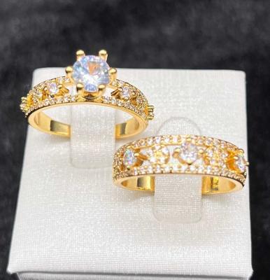 China CLASSIC Engagement Wedding Ring, Large Diamond Rings Jewelry Women, Cheap Price 18K Gold Ring for sale