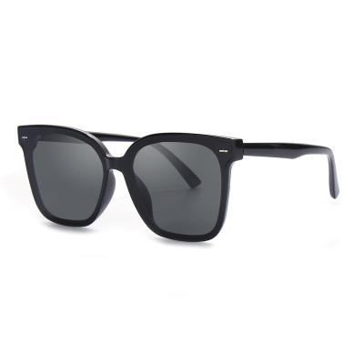 China 2022 Outdoor Black Nylon Square Sunglasses Fashion Big Frame TR90 Rivet Sunglasses Men Women Custom Made for sale