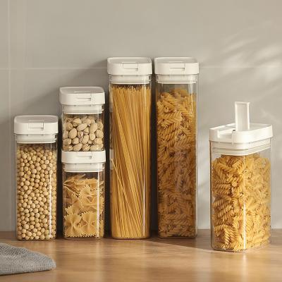 China Modern Airtight Food Storage Canister Round Pasta Jar Airtight Bulk Food Storage Containers With Lid for sale