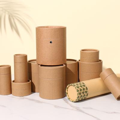 China Biodegradable Coffee Bean Oats Paper Tube Cylinder Cardboard Powder Container Tea Container For Foo for sale