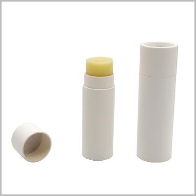 China White Empty Tube Push Packing Cylinder Paper Jar Biodegradable White Empty Oil Proof Food Paper Biodegradable Round Tube for sale