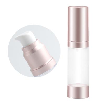 China Good Quality Rose Gold Cosmetic Packaging Skin Care Round Set 10ml 30ml 50ml 100ml 120ml Lotion Bottle Jar Set Acrylic Personal Care for sale