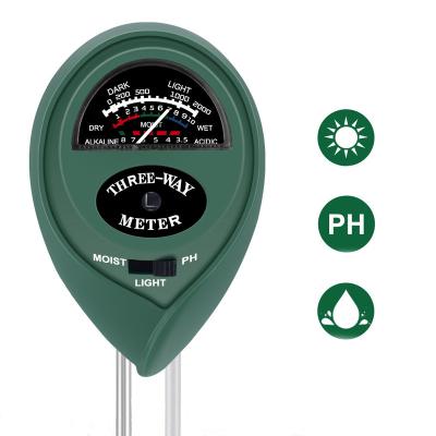 China Soil Insert Portable Three In One Indicator Soil Hygrometer Photometer pH Detector Garden Plant Flower Soil Analyzer for sale