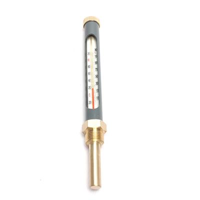 China Industrial Protective Cylindrical Brass Shell Precision Metal Glass Thermometer for sale