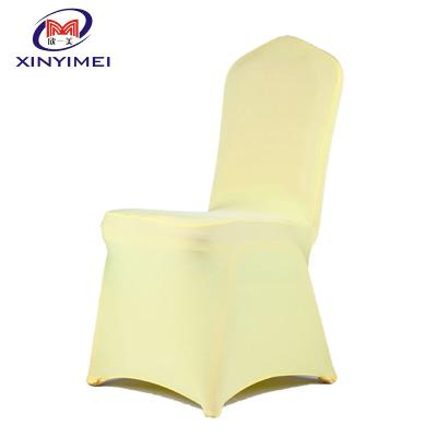 China Steel Frame Or Aluminum Frame White Spandex Chair Cover / White Wedding Chair Cover for sale