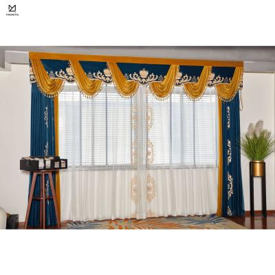 China Home Blackout Made Blackout Fabric Luxury Living Room Curtain, Ready Made Curtain, Double Layer Curtain for sale