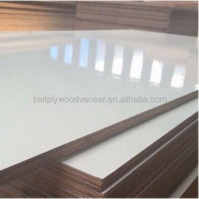 China FURNITURE High Quality Furniture Grade One Or Double Side Plywood Board With White Melamine Faced for sale